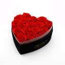 Preserved & Forever Rose Gift | 16 Roses in a Heart Box | Luxurious