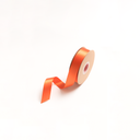Emma Orange polyester satin floral ribbon by ZESO Blooms — glossy solid-color ribbon for bouquet wrapping and craft decoration.