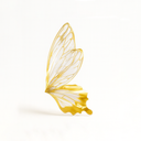 Golden Glow crystal butterfly floral wrapping paper by ZESO Blooms — warm metallic OPP sheet with embossed butterfly details for premium bouquets.