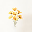 Single-layer handcrafted seed blooms made from sunflower seed shells, 10 stems bundle by ZESO Floral Supplies.