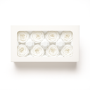 White Preserved Rose Heads – 8pcs Box | ZESO Blooms