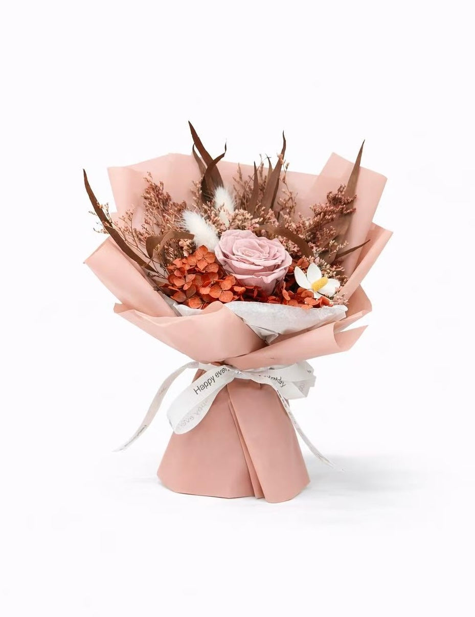 Bouquet of Primrose エッチング作品 Preserved Flower Bouquets | Blush Mocha Bouquet | ZESO Blooms™