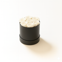 7 white preserved roses arranged in matte round box by ZESO Blooms – elegant long-lasting floral gift
