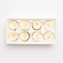 8 preserved white roses in an elegant gift box, real forever roses with studio photography by ZESO Blooms™