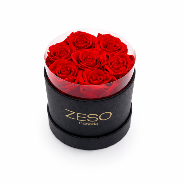 Infinity Rose Gift | 7 Roses in a Round Box | Forever flowers