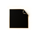 Black Jelly Edge Frosted Floral Wrapping Paper – Gold-edged Single Sheet
