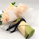 Side view detail showing layered dried and preserved flowers in candy box arrangement by ZESO Blooms™