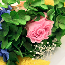 Close-up detail of preserved rose used in candy box preserved flower bouquet by ZESO Blooms™