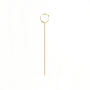 Large Circle Metal Gold Card Holder Stick by ZESO Crafts — premium florist card holder for arrangements and displays.
