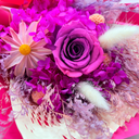 Close-up of Aquarius forever flower bouquet showing natural floral textures by ZESO Blooms