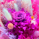 Artisan detail of Aquarius forever flower bouquet crafted with real preserved flowers by ZESO Blooms
