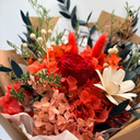 Detail view of Aries forever flower bouquet handcrafted by ZESO Blooms