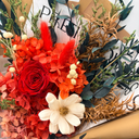 Detail view of Aries forever flower bouquet handcrafted by ZESO Blooms