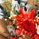 Detail view of Aries forever flower bouquet handcrafted by ZESO Blooms