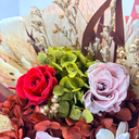 Detail view of Gemini forever flower bouquet handcrafted by ZESO Blooms