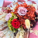 Side view of Gemini forever flower bouquet highlighting handcrafted floral arrangement by ZESO Blooms