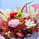 Artisan detail of Gemini forever flower bouquet crafted with real preserved flowers by ZESO Blooms