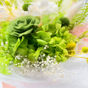 Side view of Libra forever flower bouquet highlighting handcrafted floral arrangement by ZESO Blooms