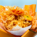 Floral detail of Pisces forever flower bouquet designed with preserved flowers by ZESO Blooms