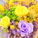 Detail view of Sagittarius forever flower bouquet handcrafted by ZESO Blooms