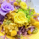 Close-up of Sagittarius forever flower bouquet showing natural floral textures by ZESO Blooms