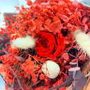 Side view of Scorpio forever flower bouquet highlighting handcrafted floral arrangement by ZESO Blooms