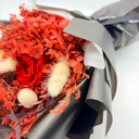 Floral detail of Scorpio forever flower bouquet designed with preserved flowers by ZESO Blooms
