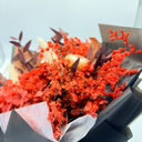 Handcrafted detail of Scorpio forever flower bouquet from ZESO Blooms