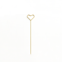 Small Heart-shaped Metal Gold Card Holder Stick by ZESO Crafts — 30cm accessory for gift wrapping and event decor.
