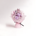 Handcrafted preserved lavender rose bouquet with pastel hydrangea and dried fillers by ZESO Blooms.