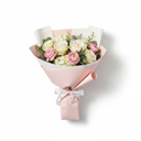Pink and White Dual-Tone Floral Wrapping Paper applied on preserved bouquet
