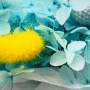 Handcrafted blue ice cream cone style preserved flower bouquet with real forever rose and dried flowers by ZESO Blooms™