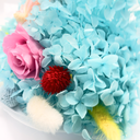 Blue ice cream cone preserved flower bouquet presented in a portable gift box, handcrafted by ZESO Blooms™