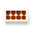 Onyx orange preserved rose blooms by ZESO Blooms – real 8-piece rose heads for DIY bouquets, floral gifts, and home décor across Canada.