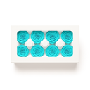  ZESO Blooms Tiffany Blue preserved rose blooms — 8 real roses in elegant pastel blue, perfect for creative DIY bouquets and stylish floral displays.