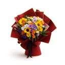 Red Pear Jelly Edge Wrapping Paper applied to preserved flower bouquet design
