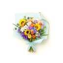 Sky Blue Jelly Edge Floral Wrapping Paper used for preserved flower bouquet design
