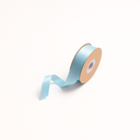 Sky Blue satin floral ribbon by ZESO Blooms — smooth polyester ribbon with refined sheen for bouquet and event decoration.
