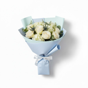 Sky Blue and Water Blue Dual-Tone Floral Wrapping Paper used for preserved flower bouquet
