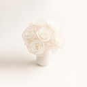 Soft Pink Pearlescent Tulle used for bouquet wrapping — romantic and shimmering floral finish by ZESO Crafts.
