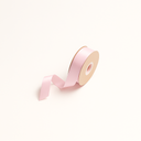 Soft Pink polyester satin floral ribbon by ZESO Blooms — pastel-tone ribbon for preserved flower wrapping and gift presentation.
