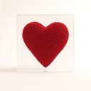 The Infinity Heart, a heart-shaped floral art sculpture with over 120 preserved roses from ZESO, shown in a luxury gallery setting.